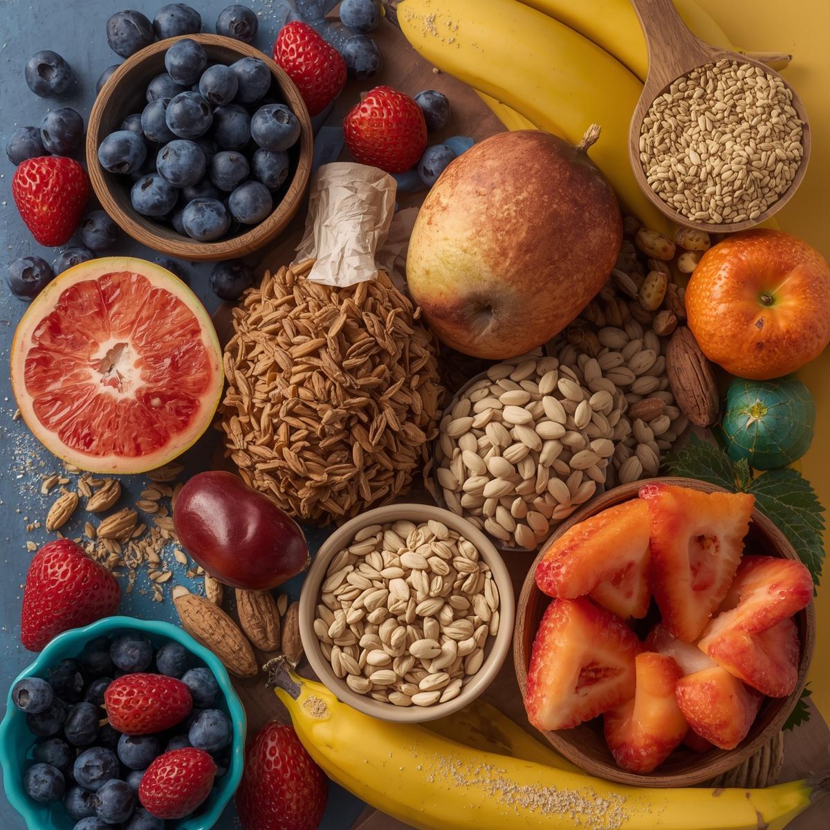 Asteronix supplement capsules displayed on a natural wooden surface alongside botanical ingredient samples